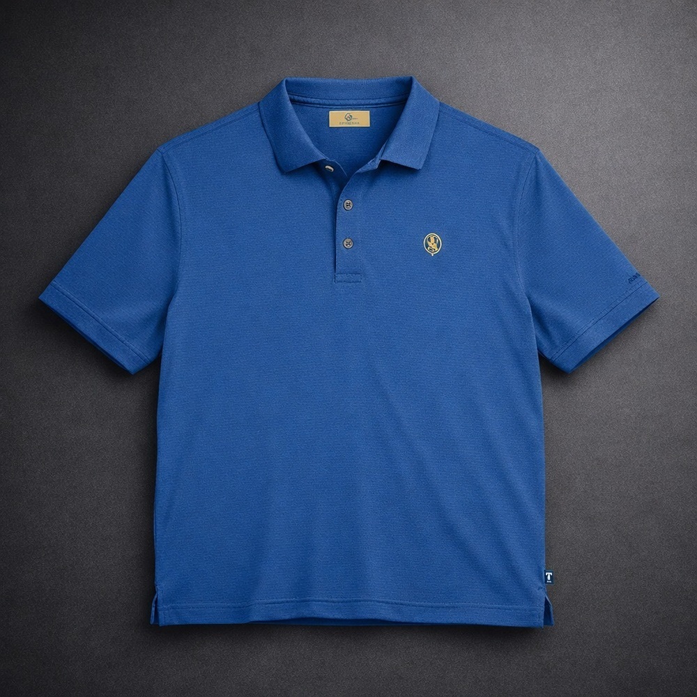 Tommy Bahama Blue Performance Polo Shirt XL Modal Blend Golf Course